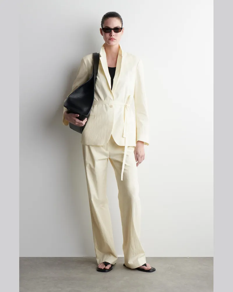 COS Flip-Flops Aus Leder Schwarz