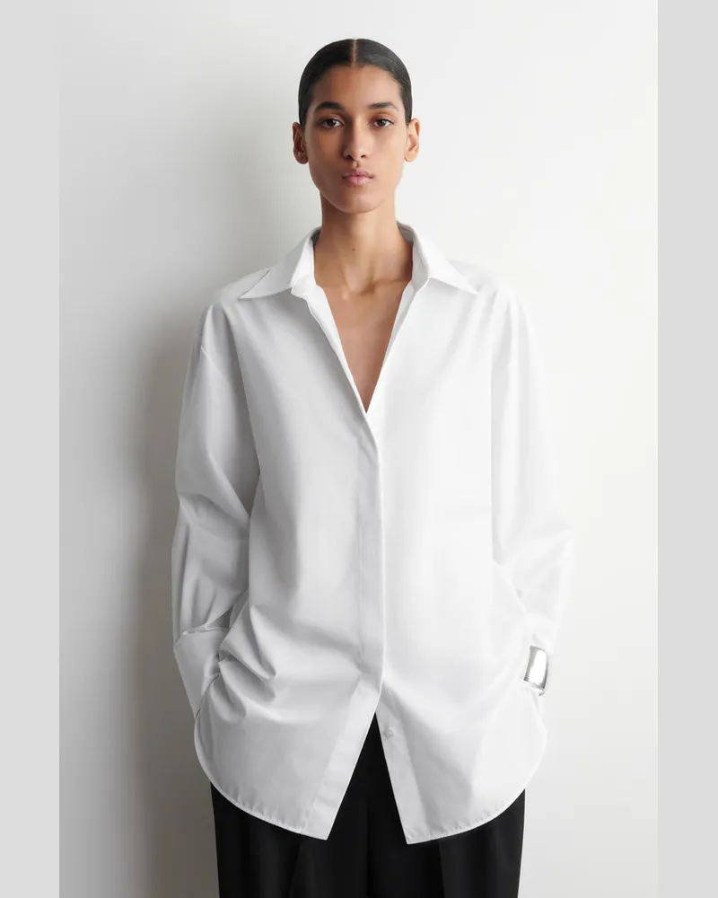 COS Elegantes Baumwollhemd Weiß