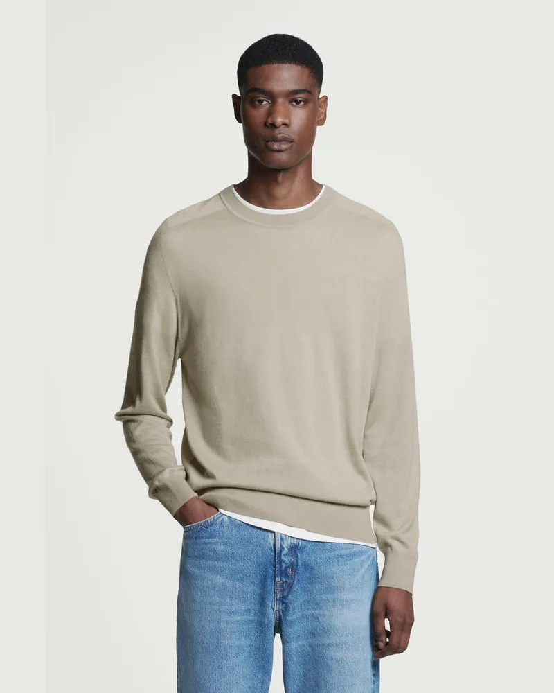 COS Kaschmirpullover Mit Rundhalsausschnitt Beige