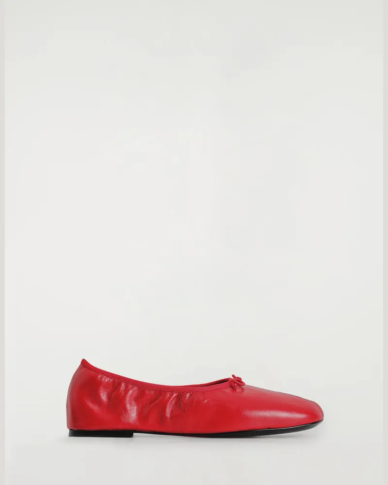 COS Flache Ballerinas Aus Leder Rot