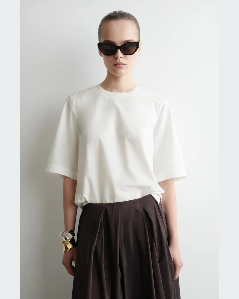 COS Woven Cotton Top Weiß