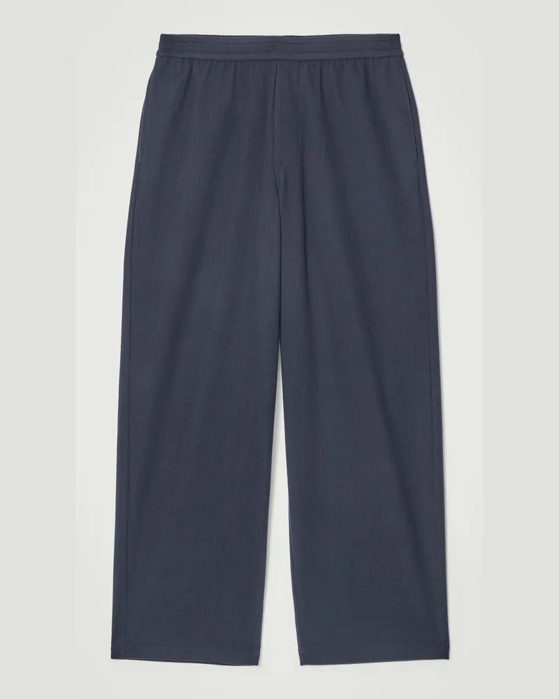 COS Hose Mit Geradem Bein Und Elastischem Bund Blau