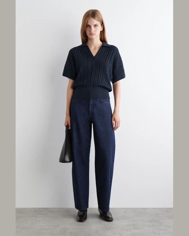 COS Bay Jeans Mit Barrel-Bein Blau