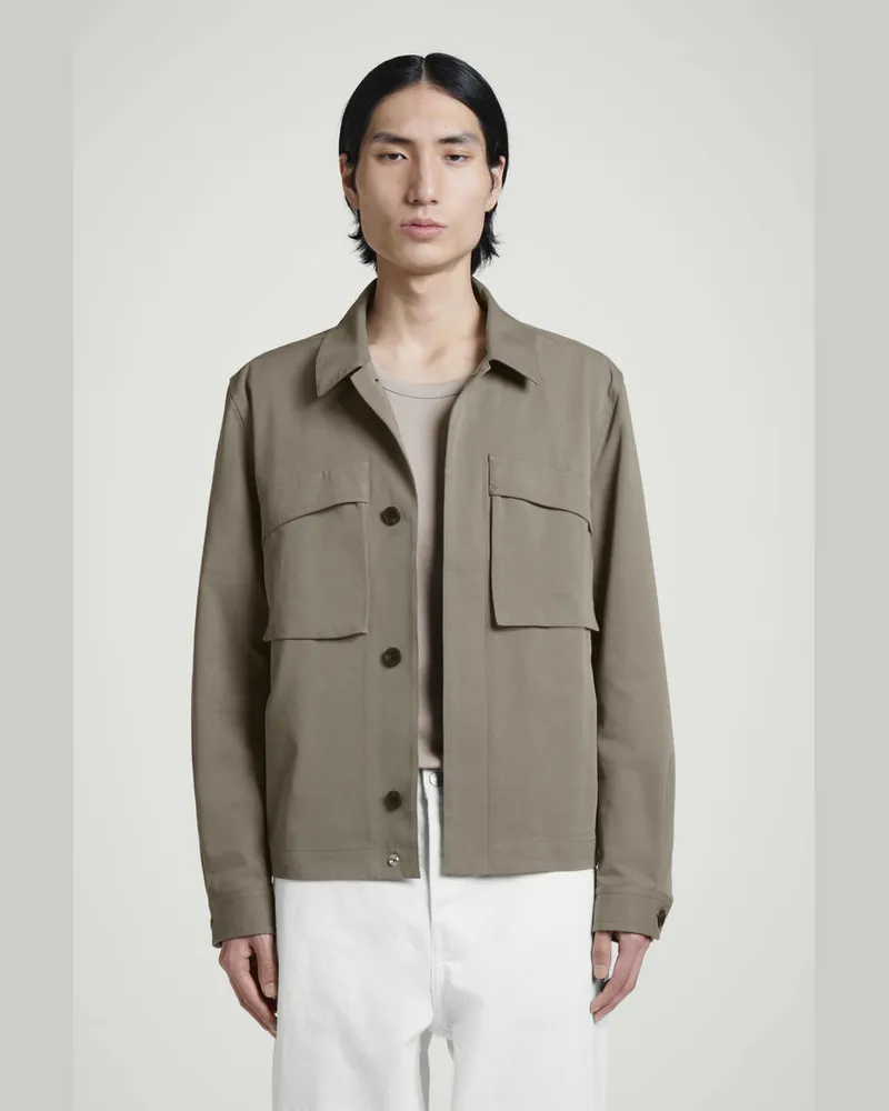 COS Utility-Hemdjacke Aus Baumwoll-Twill Beige