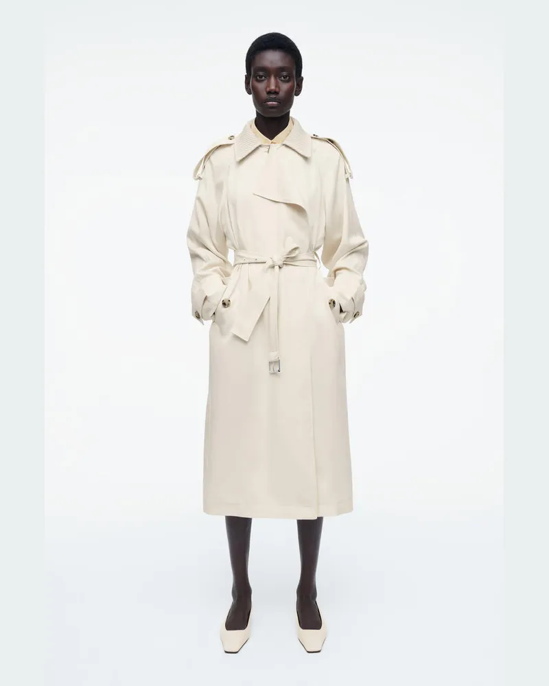 COS Trenchcoat Mit Strickkragen Beige