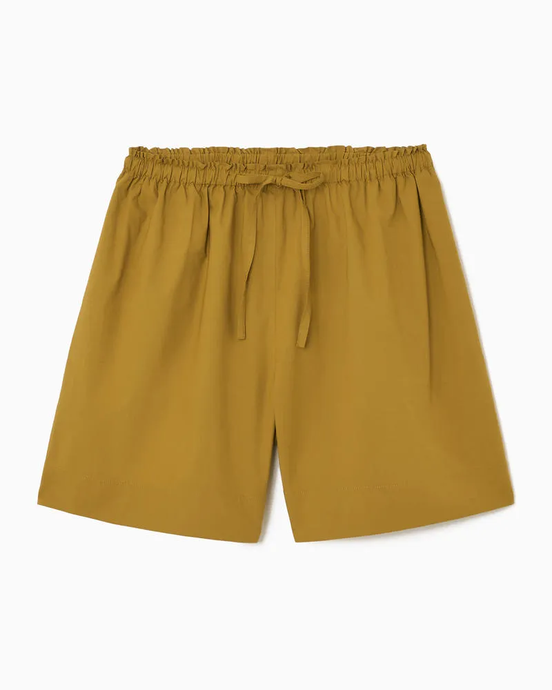 COS Shorts Mit Kordelzugbund Und Raffungen Braun