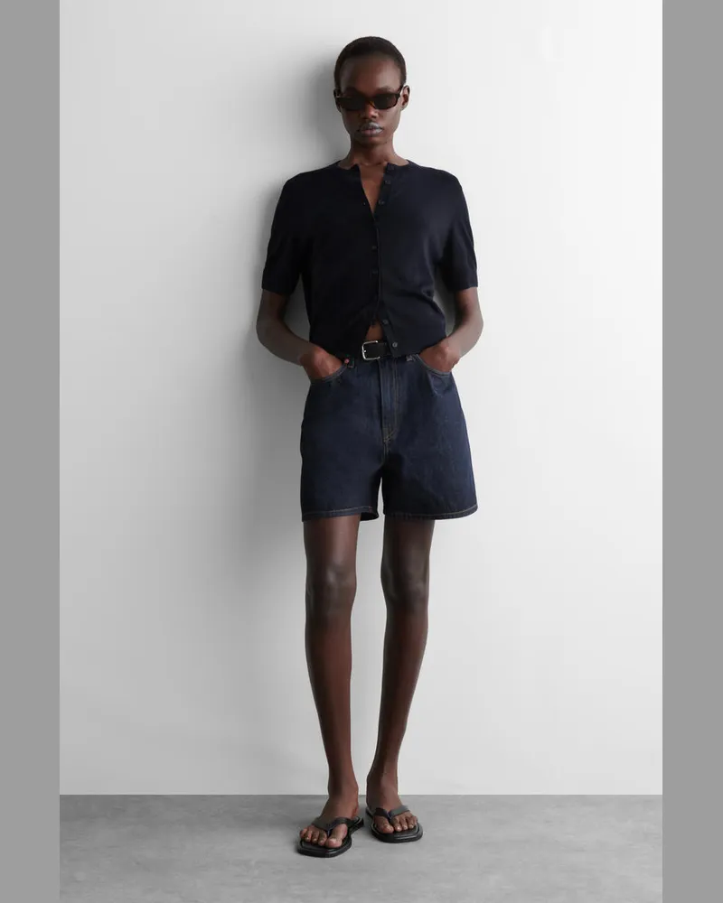COS Jeansshorts Mit Hohem Bund Blau