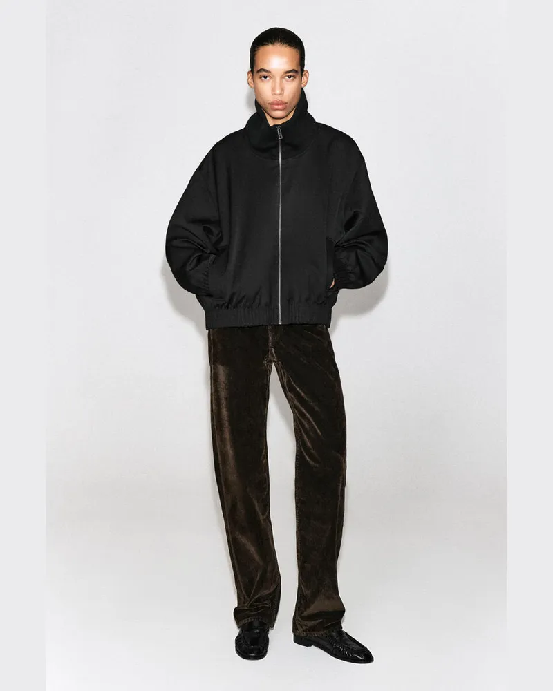 COS Jacke Mit Kragen Schwarz