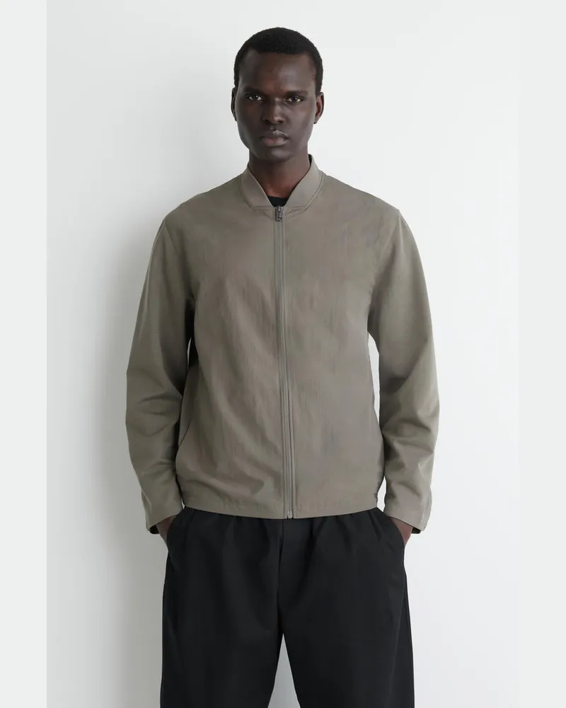 COS Bomberjacke Mit Nyloneinsätzen Grau