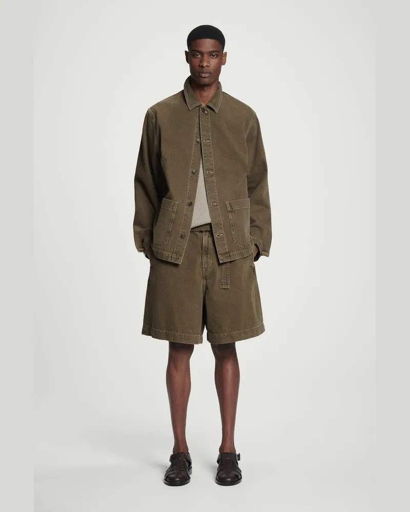 COS Jeansshorts Mit Gürtel Gelb