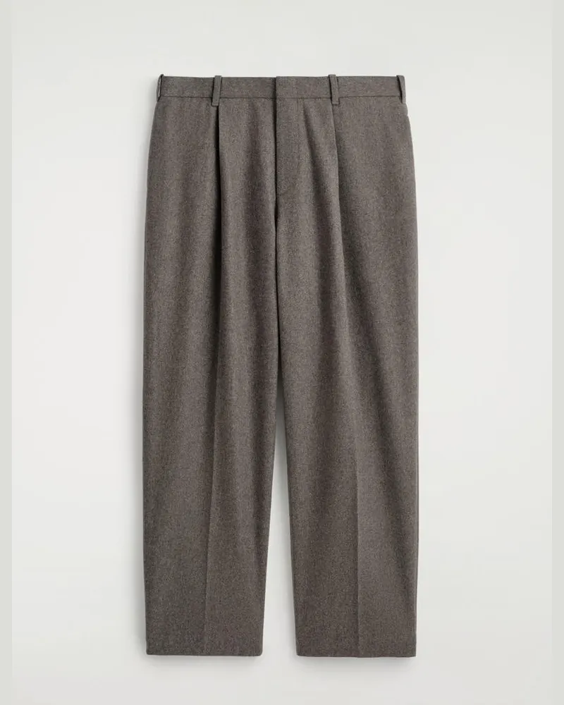 COS Lockere Wollhose Mit Geradem Bein Beige