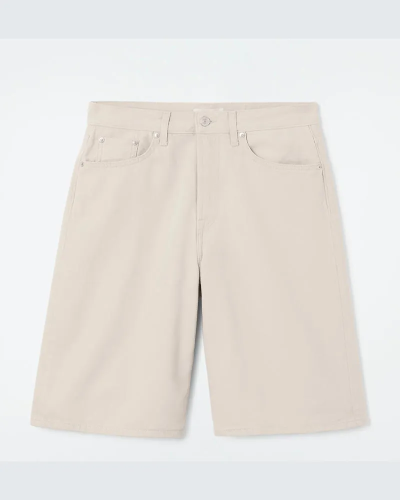 COS Lange Jeansshorts Beige