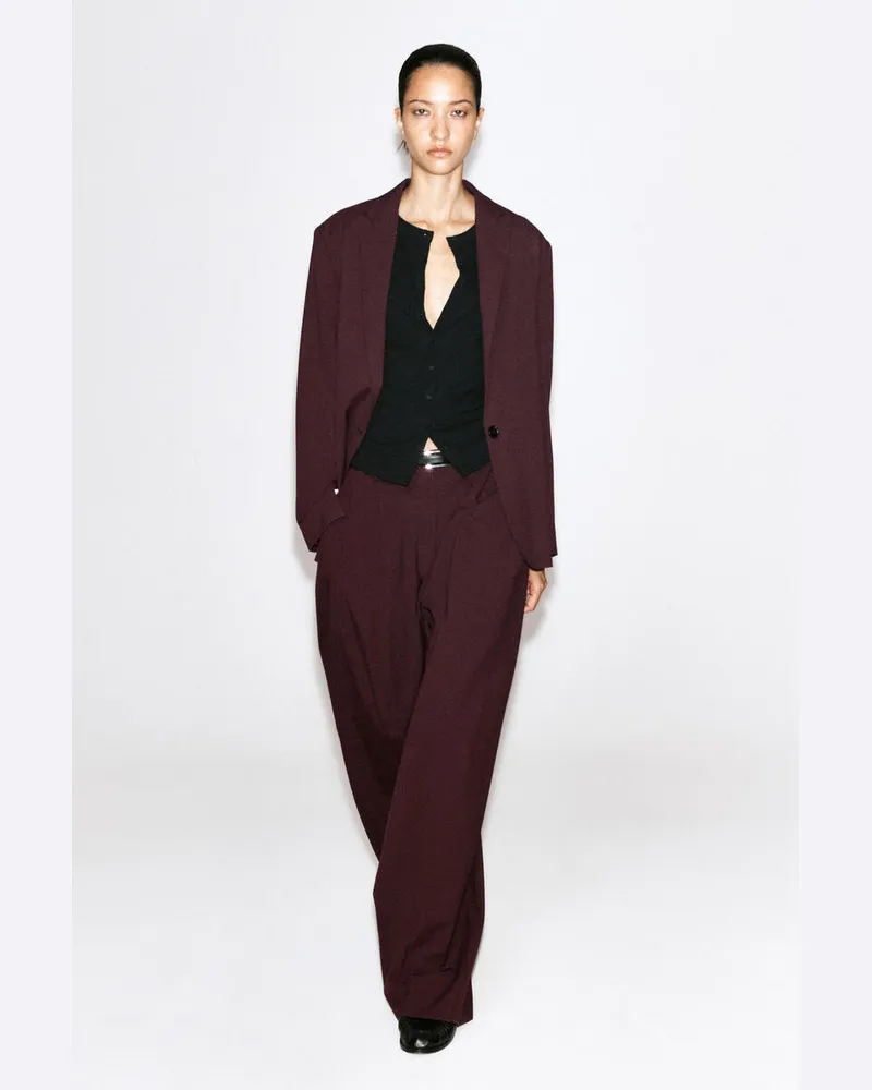 COS Lockere Hose Aus Twill Mit Weitem Bein Braun