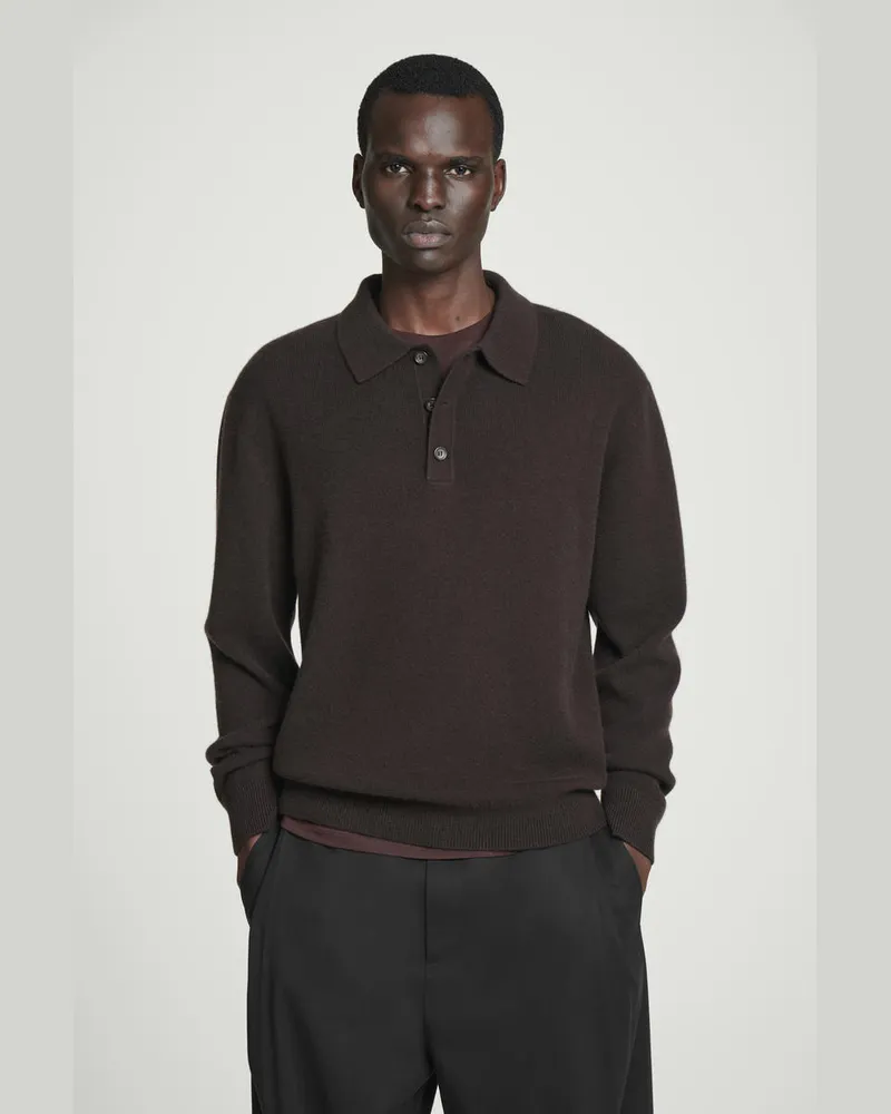 COS Poloshirt Aus Kaschmir Braun