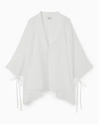 COS Kurzer Kaftan Mit Bindebändern Weiss