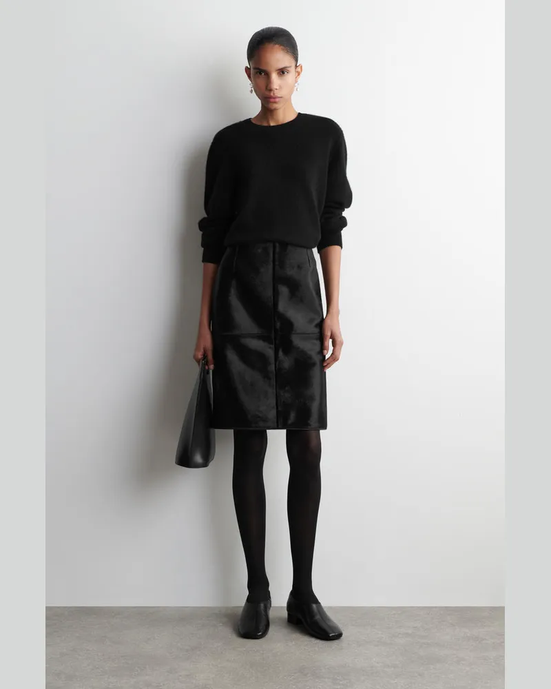 COS Lederschuhe Mit Karreeförmiger Zehenpartie Schwarz