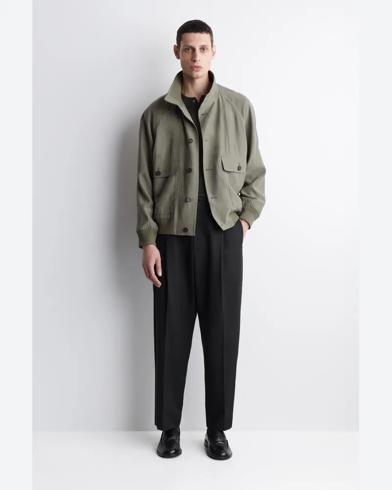 COS Lockere Hose Mit Geradem Bein Und Falten Schwarz