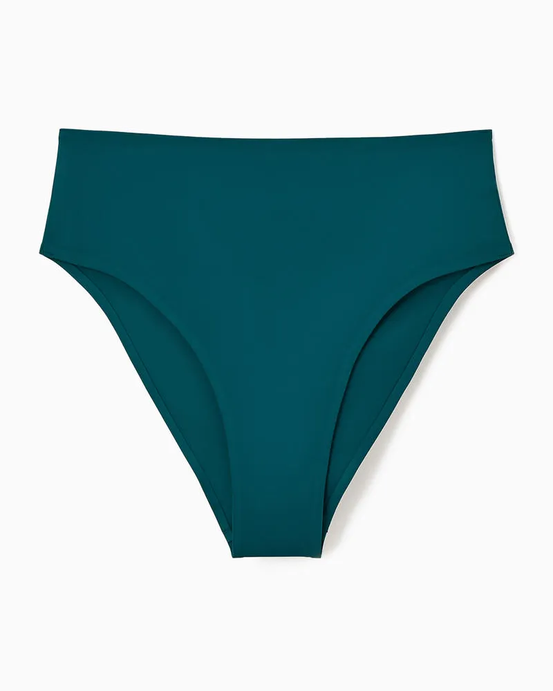COS Scuba-Bikinihose Mit Hohem Bund Grün