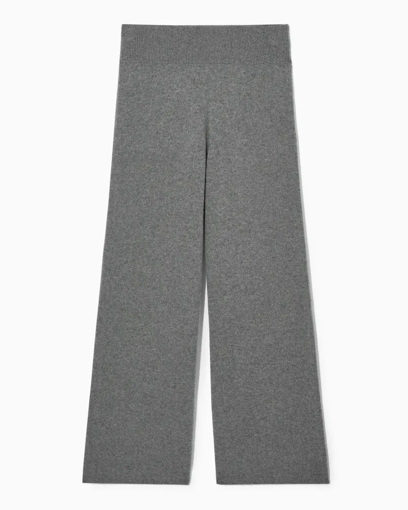 COS Hose Aus Reinem Kaschmir Mit Weitem Bein Grau