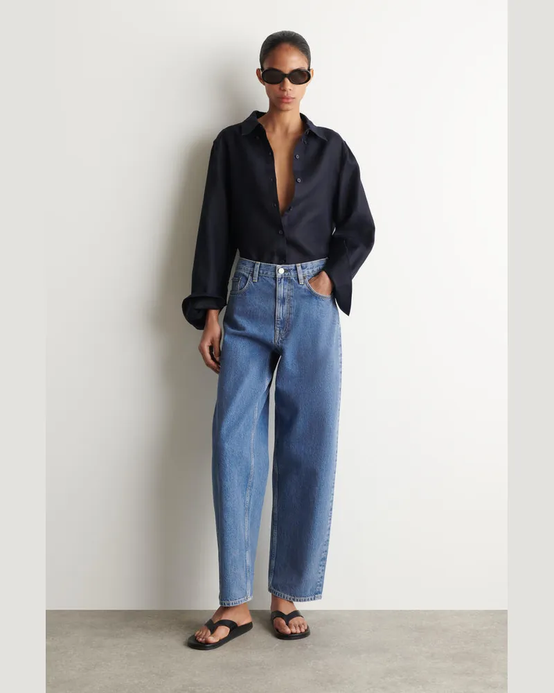 COS Bay Jeans Mit Barrel-Bein Blau