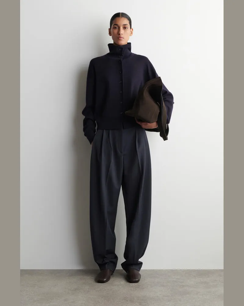 COS Tulpenhose Aus Woll-Mix Mit Falten Blau