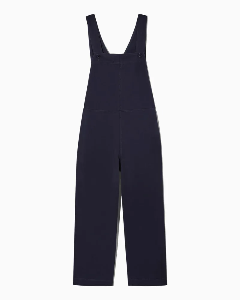 COS Latzhose Mit Weitem Bein Und Wickeldetail Hinten Blau