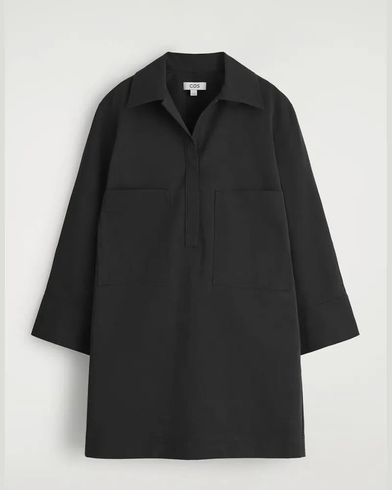 COS Utility-Hemdkleid In Minilänge Schwarz