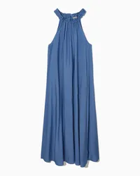 COS Oversized-Maxikleid Mit Raffungen Blau