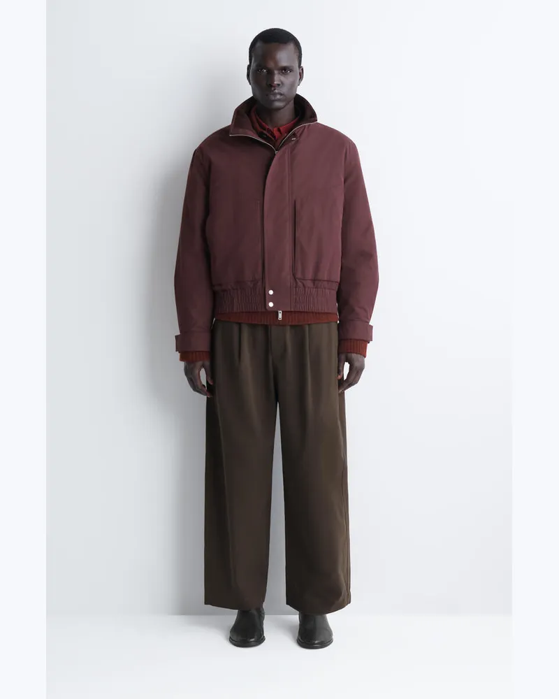 COS Wattierte Bomberjacke Mit Stehkragen Rot