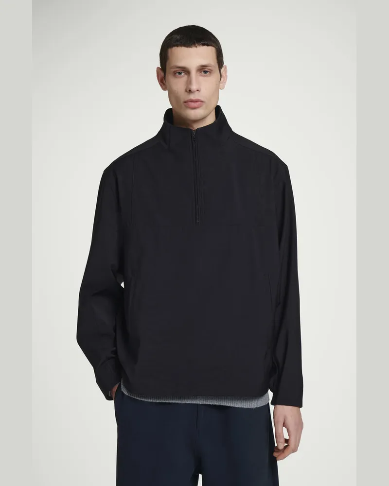 COS Doubleface-Wolljacke Mit Kurzem Reissverschluss Blau
