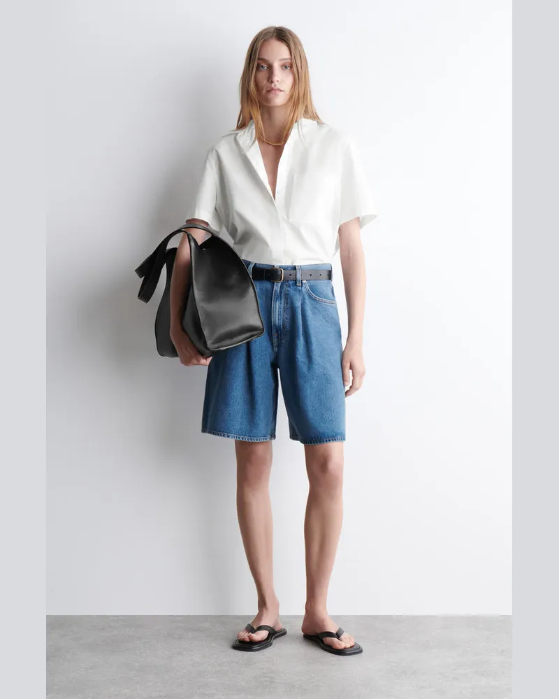 COS Jeansshorts Mit Weitem Bein Blau
