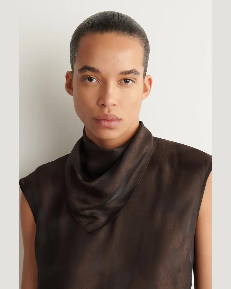 COS Halstuch Mit Animal-Jacquard Braun