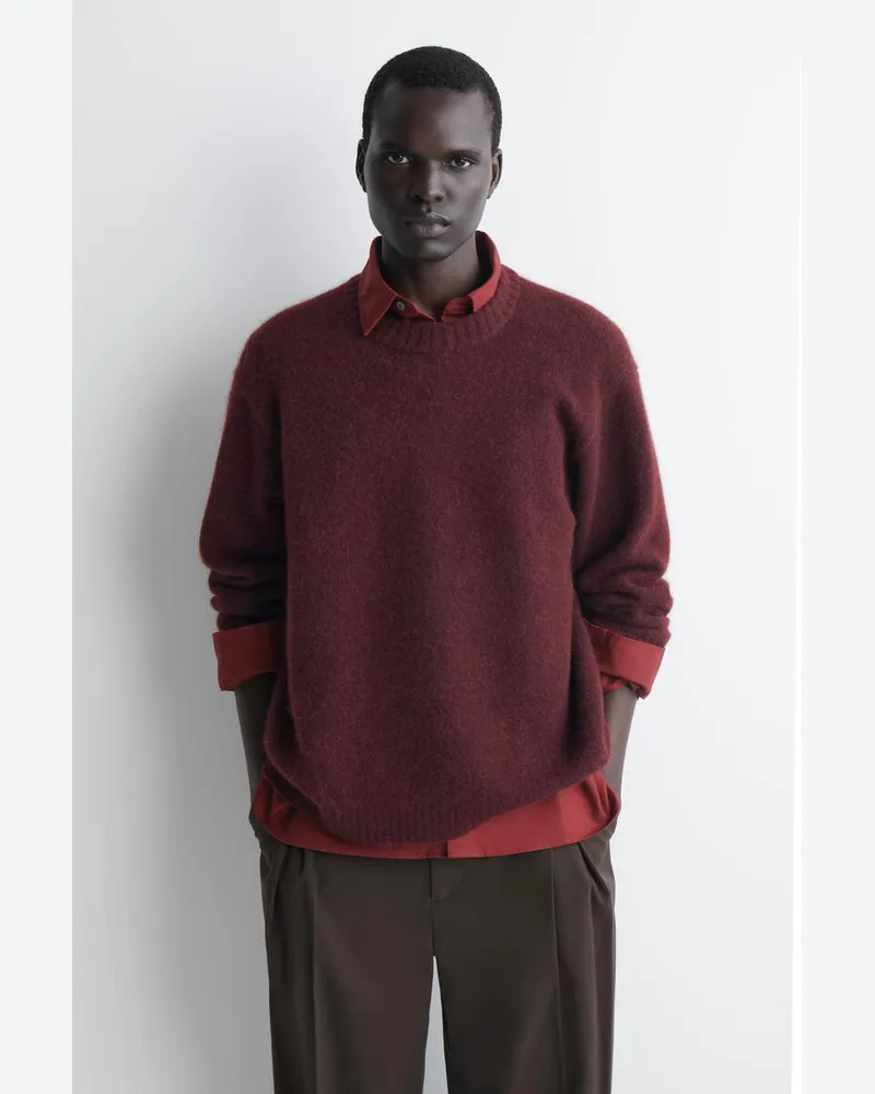 COS Oversized-Pullover Aus Alpaka-Mix Rot