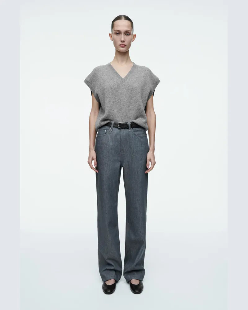 COS Column Jeans Mit Geradem Bein Grau