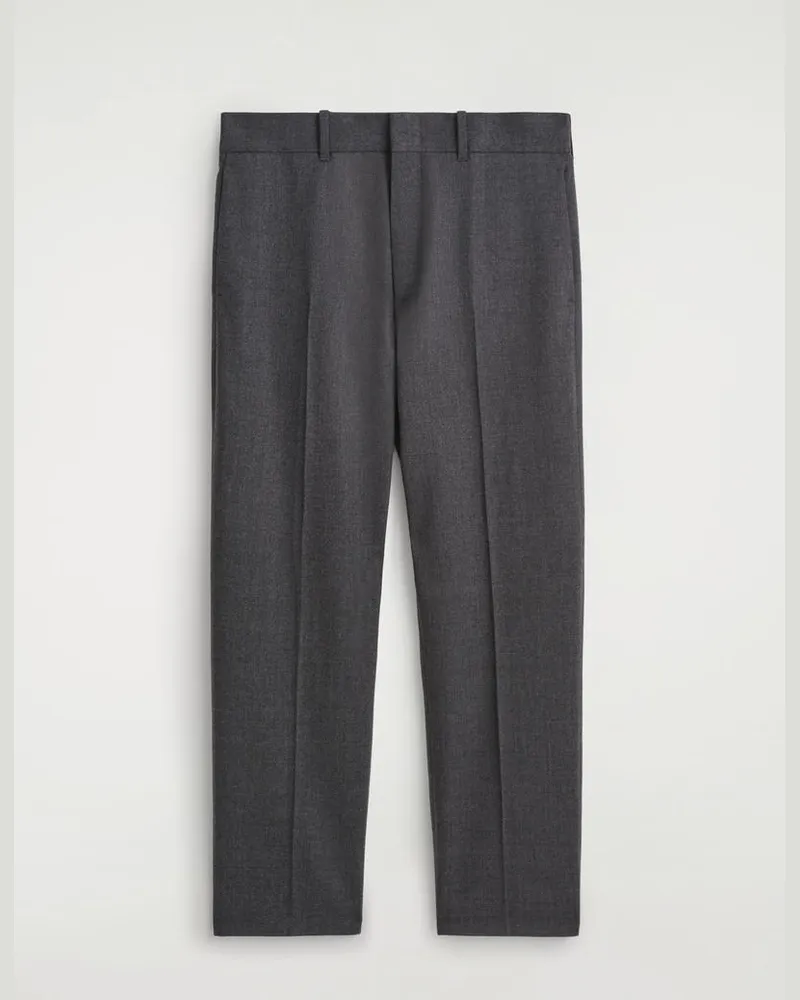 COS Schmal Zulaufende Wollhose Grau