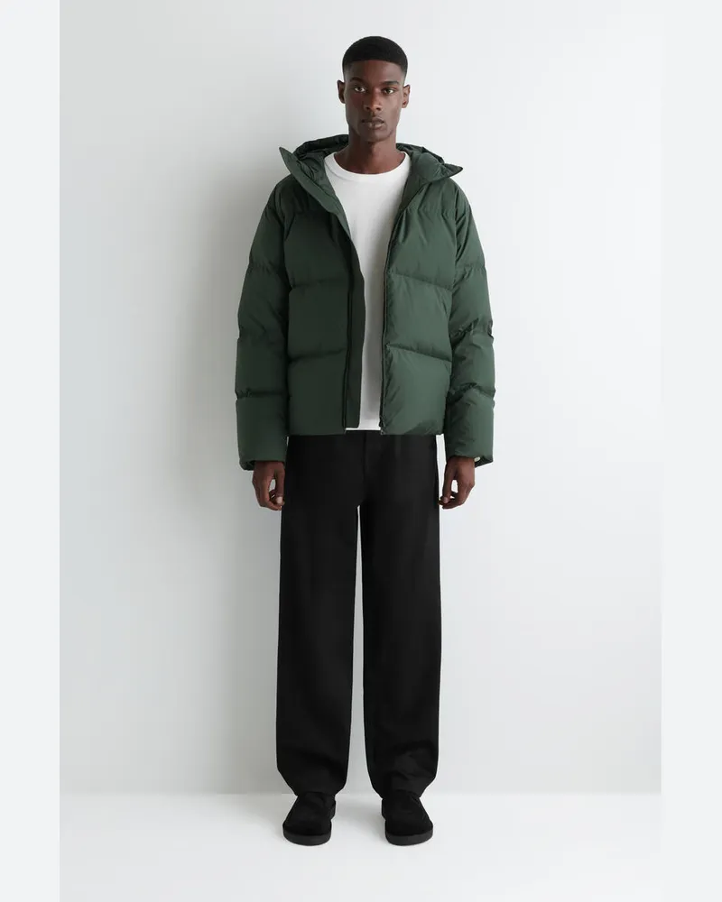 COS Gesteppte Daunenjacke Mit Kapuze Grün