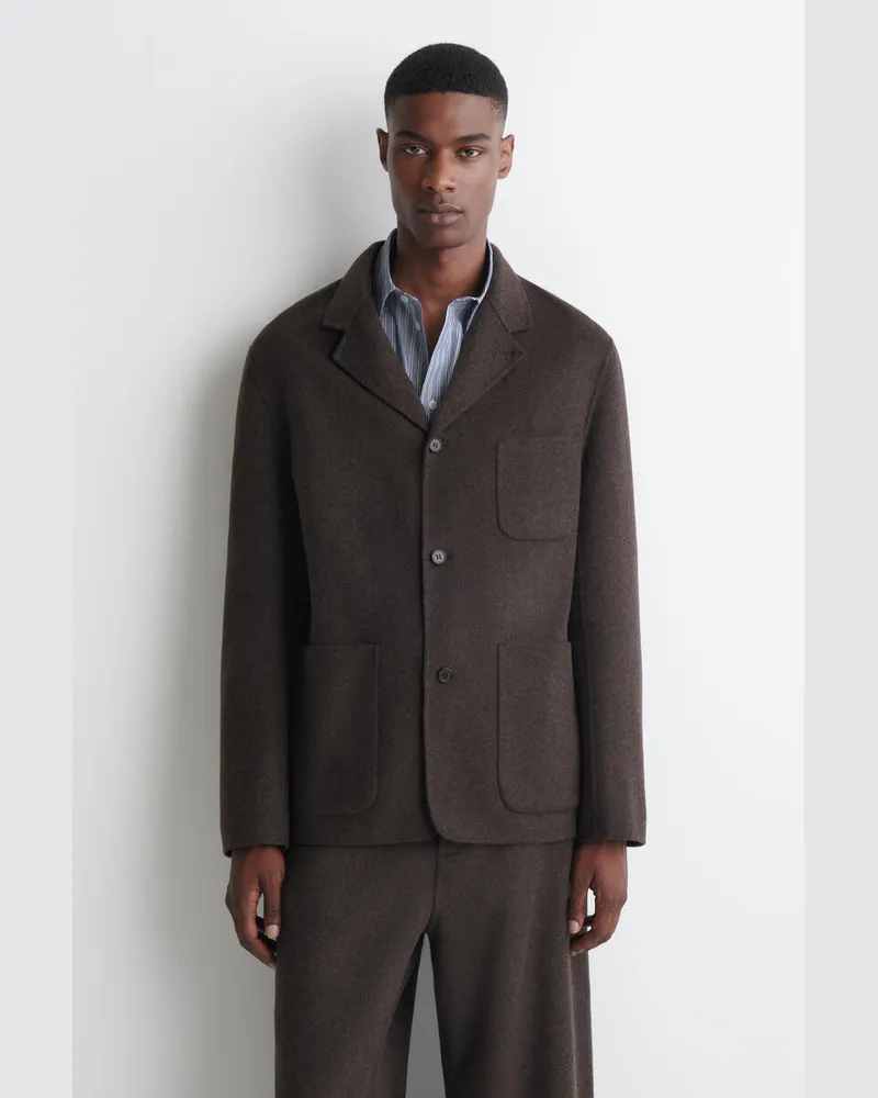 COS Lockerer Blazer Aus Doubleface-Wolle Braun
