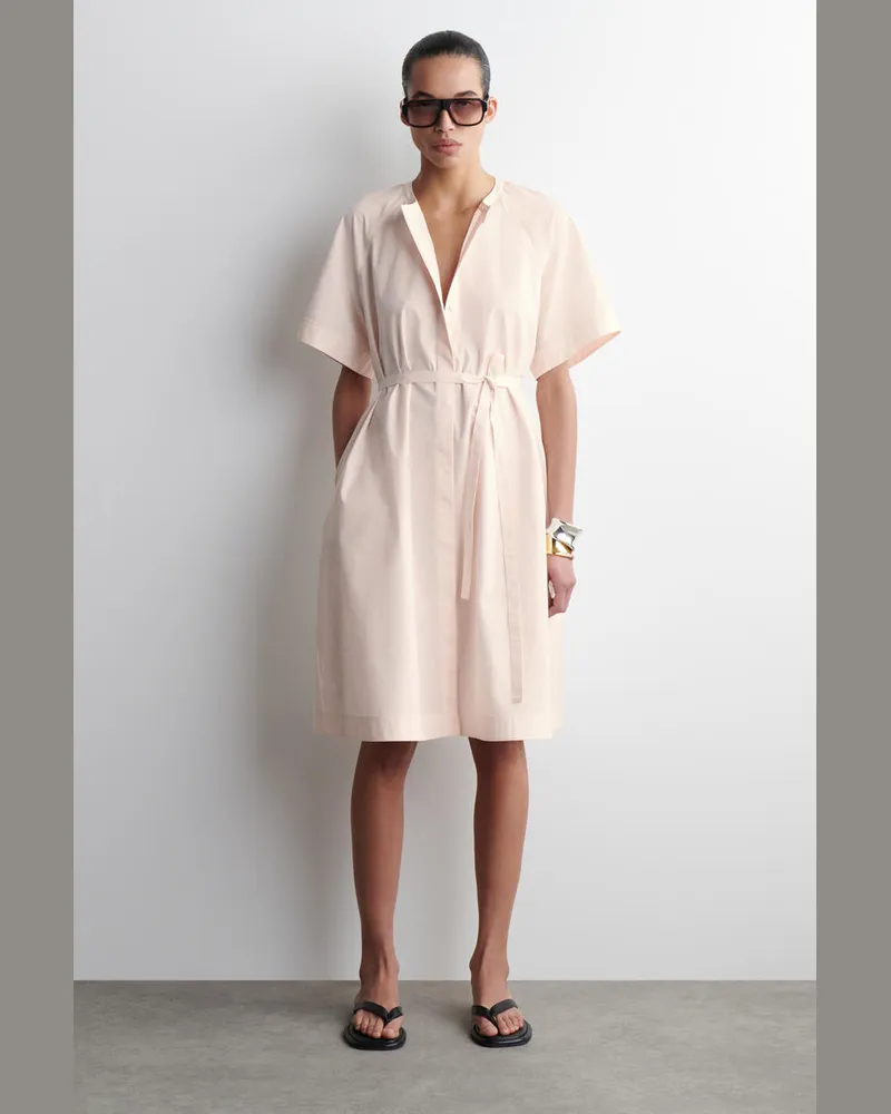 COS Midikleid Aus Baumwolle Mit Raglanärmeln Rosa