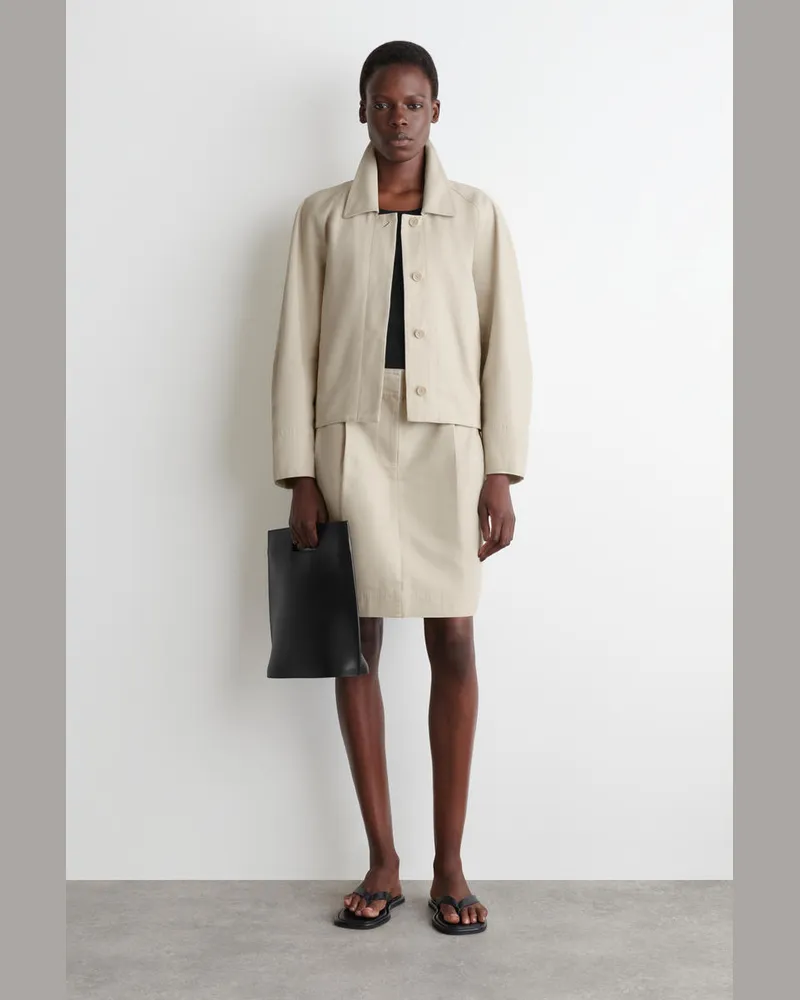 COS Minirock Mit Falten Und Schnallendetail Beige