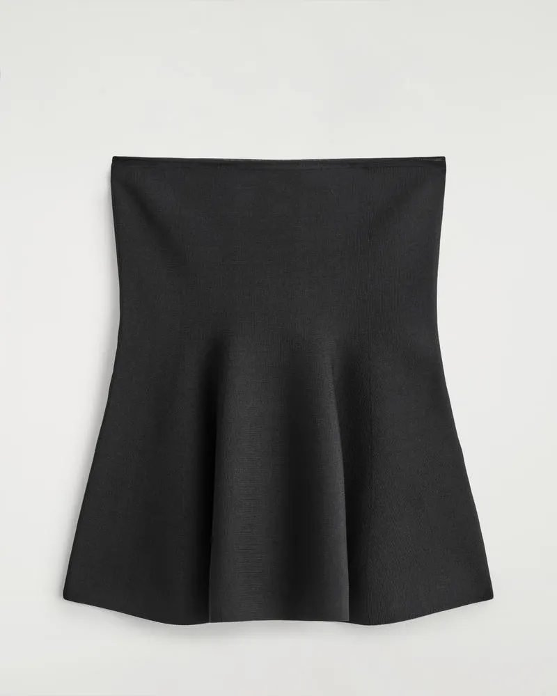 COS Strickoberteil Mit Schösschen Schwarz