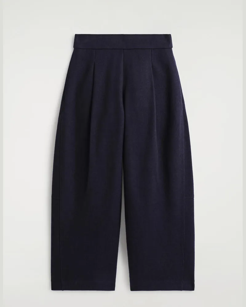 COS Hose Aus Kochwolle Mit Barrel-Bein Blau
