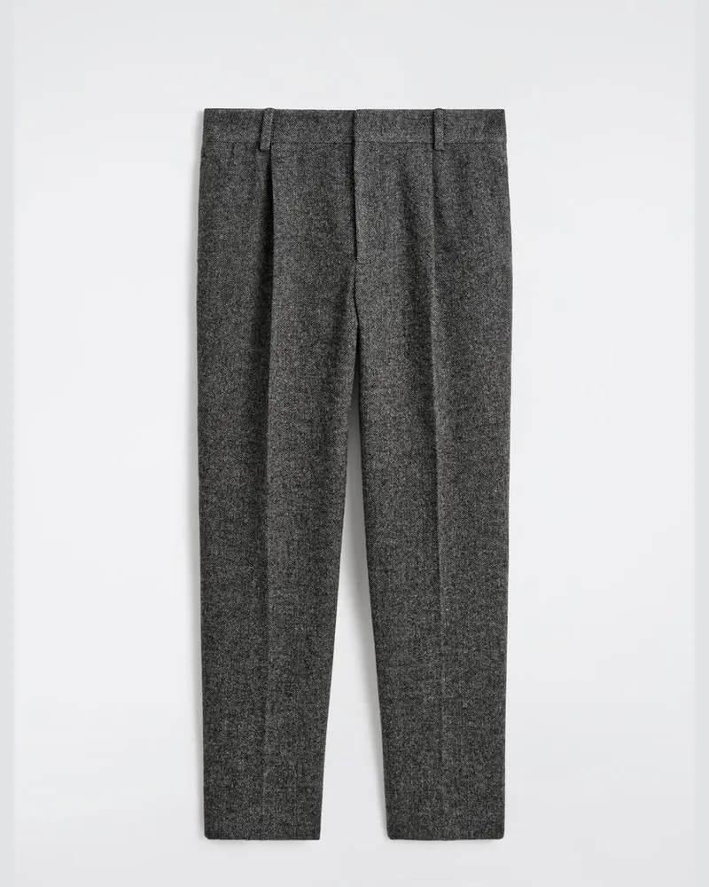 COS Wollhose Mit Fischgrätenmuster Und Geradem Bein Grün