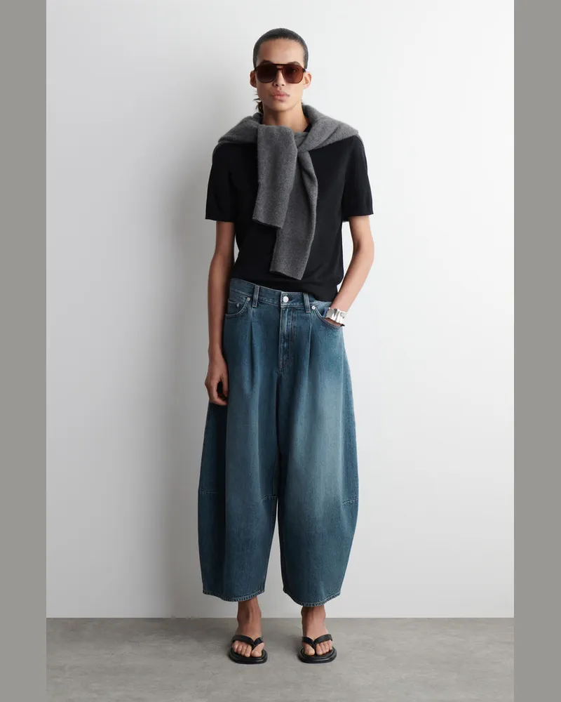 COS Twine Jeans Mit Barrel-Bein Blau