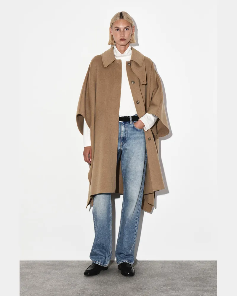 COS Langes Cape Aus Doubleface-Wolle Beige