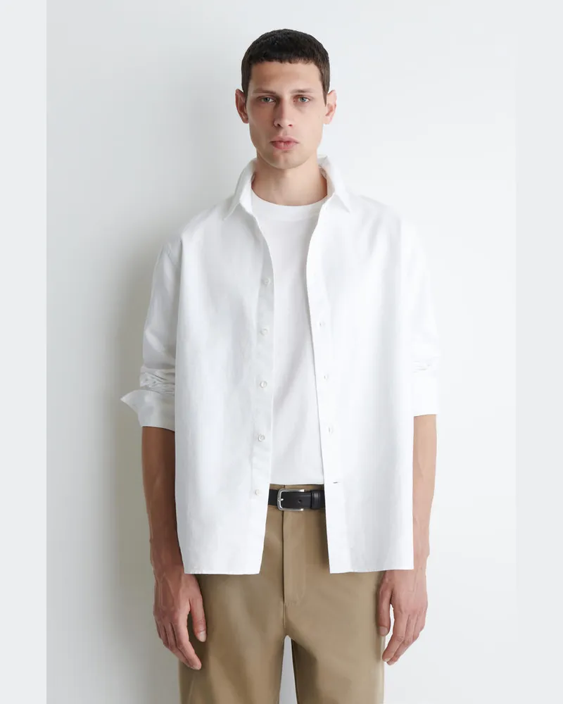 COS Oxford-Hemd Aus Baumwolle Weiß