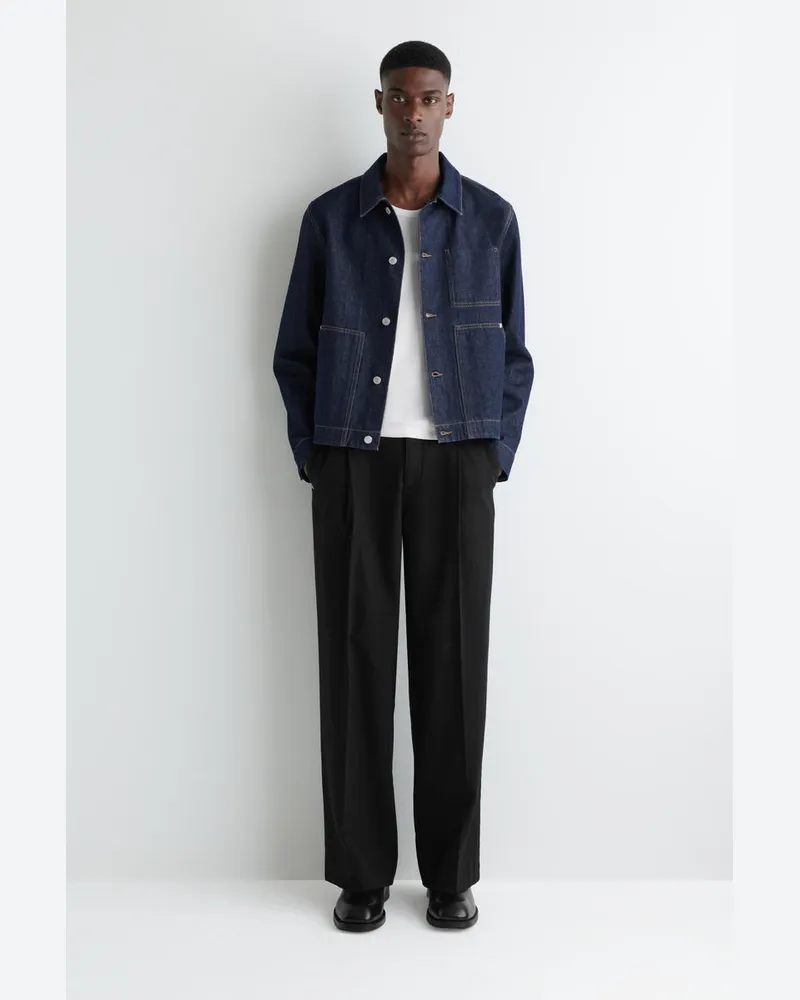 COS Jeansjacke Aus Rinse Denim Blau