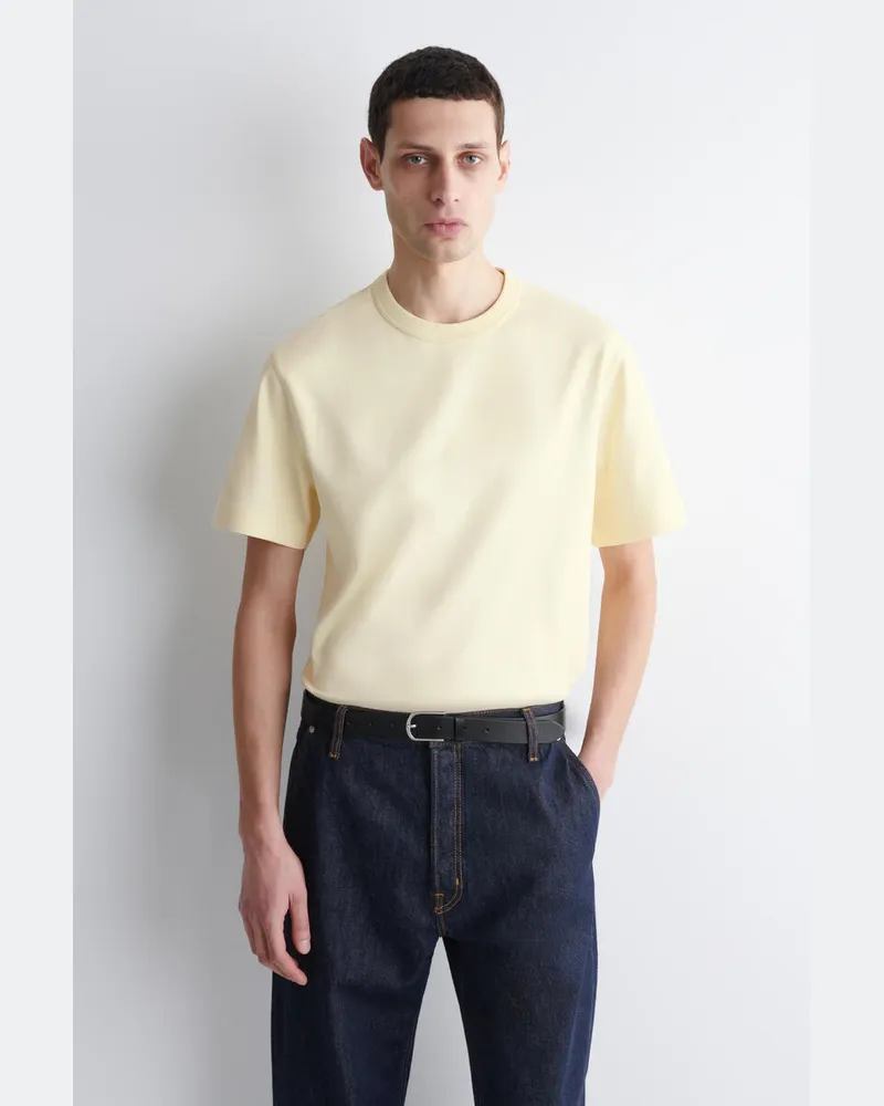 COS T-Shirt Aus Baumwolle Mit Rundhalsausschnitt Gelb