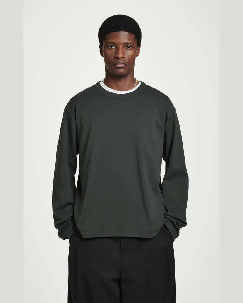COS Lockeres Langarmshirt Aus Jersey Grün
