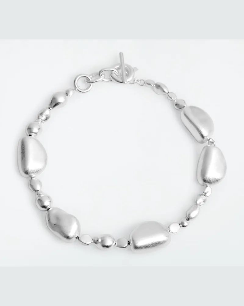 COS Kette Mit Organisch Geformten Akzenten Silberfarben