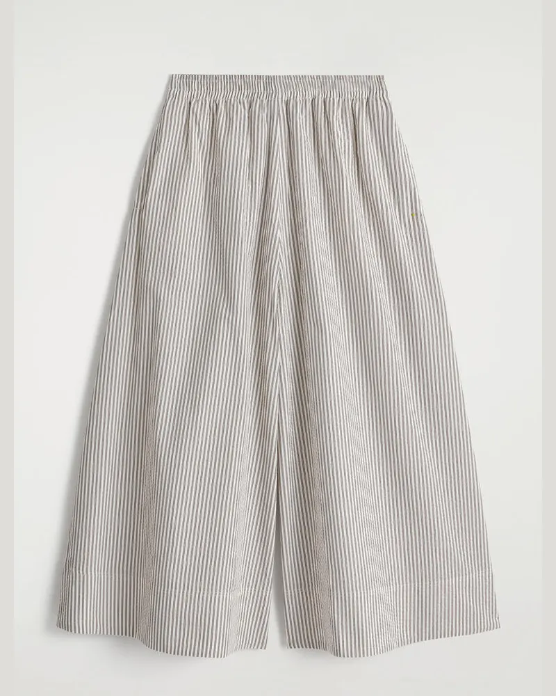 COS Culottes Aus Seersucker Weiß
